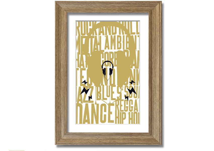 All Music Aloud framed print showcasing vibrant colors and musical themes, elegantly framed and ready to hang.