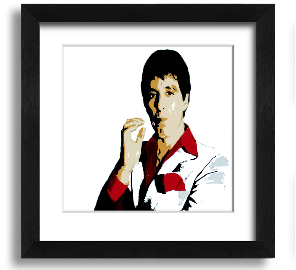 Al Pacino Square Framed Print in a stylish frame, showcasing the iconic actor.