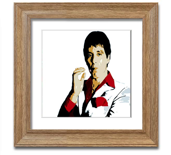 Al Pacino Square Framed Print in a stylish frame, showcasing the iconic actor.