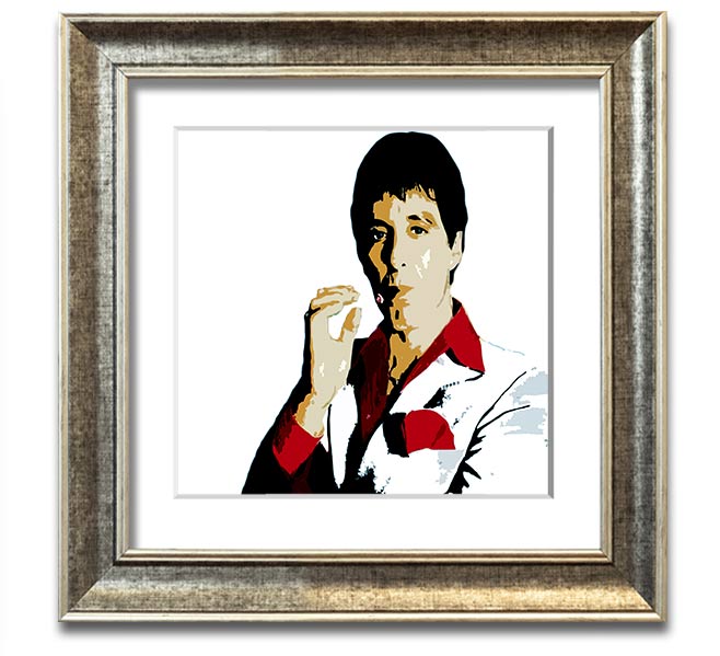 Al Pacino Square Framed Print in a stylish frame, showcasing the iconic actor.