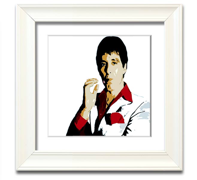 Al Pacino Square Framed Print in a stylish frame, showcasing the iconic actor.