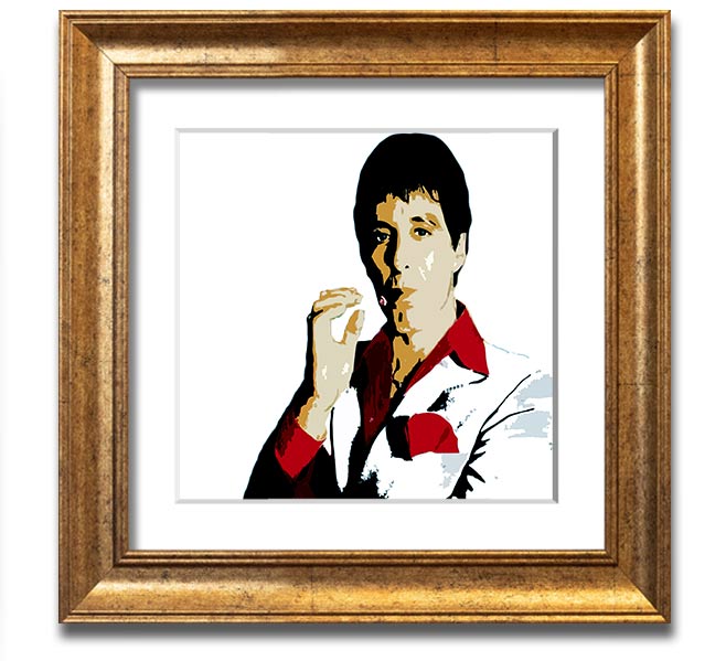 Al Pacino Square Framed Print in a stylish frame, showcasing the iconic actor.