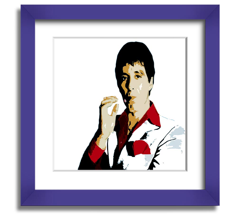 Al Pacino Square Framed Print in a stylish frame, showcasing the iconic actor.