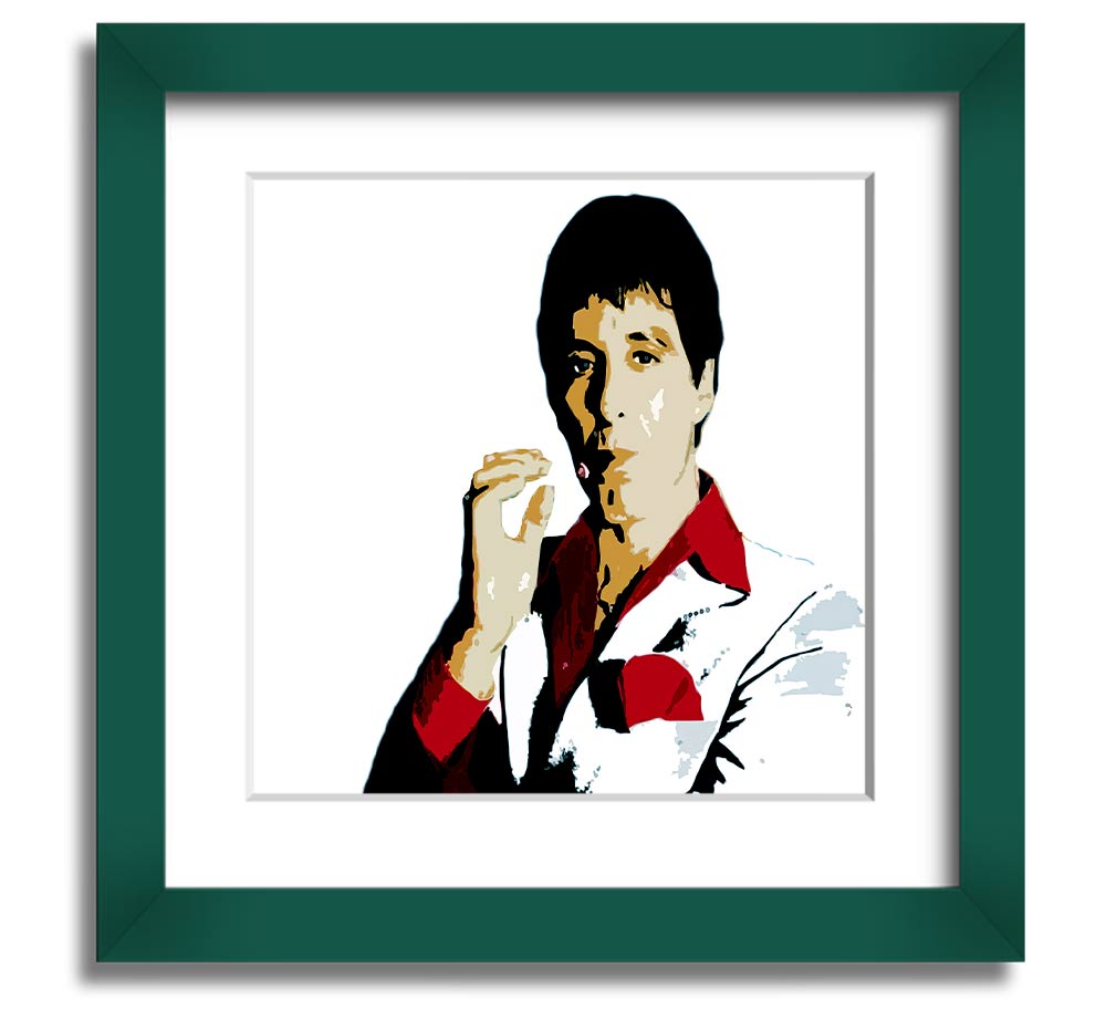 Al Pacino Square Framed Print in a stylish frame, showcasing the iconic actor.