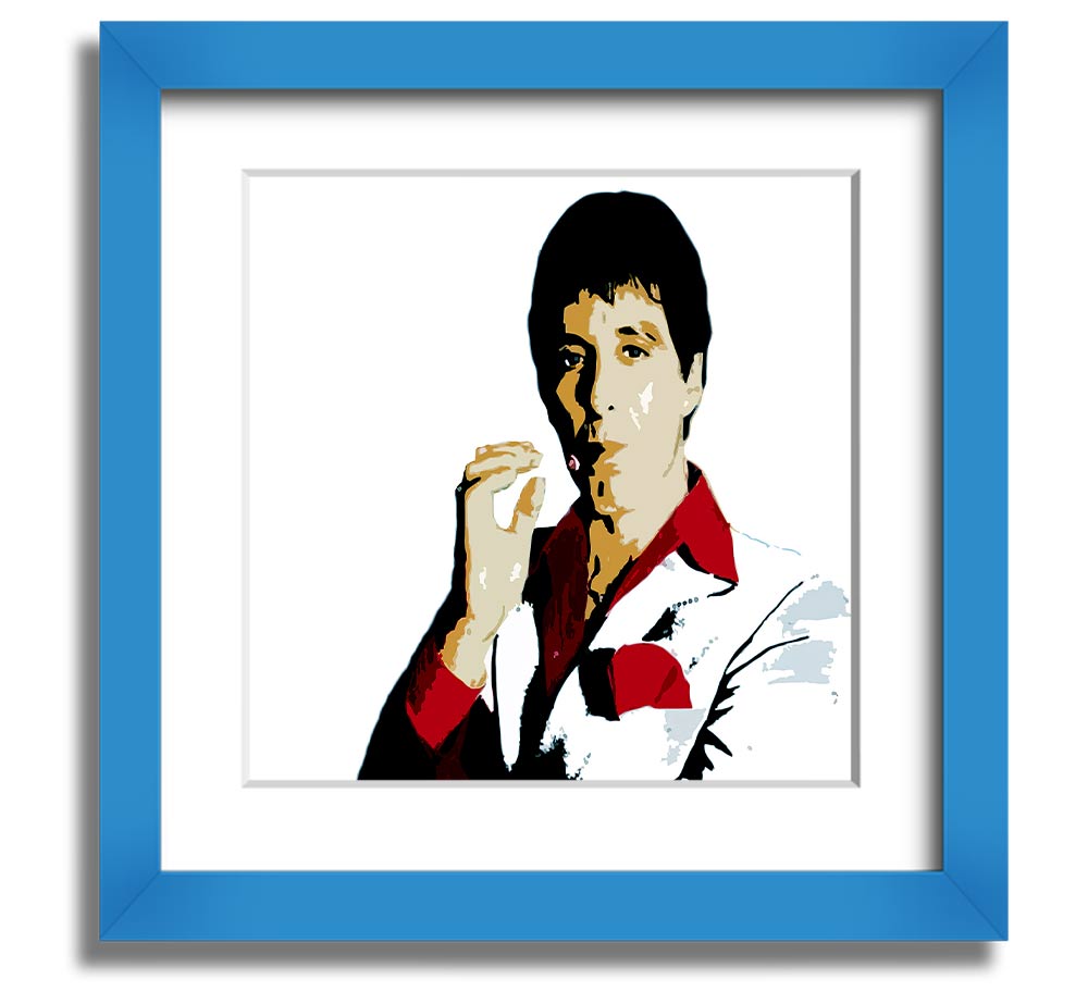 Al Pacino Square Framed Print in a stylish frame, showcasing the iconic actor.