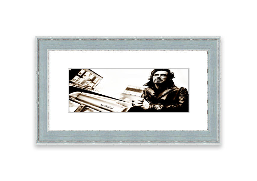 Framed print of Al Pacino Streets, showcasing vibrant colors and quality craftsmanship, ready to hang.