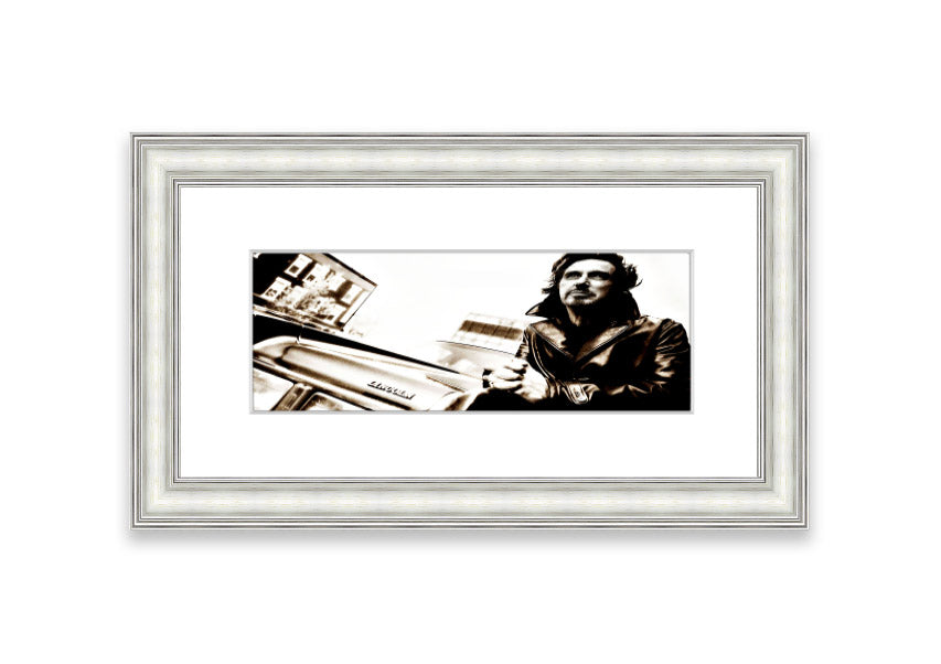 Framed print of Al Pacino Streets, showcasing vibrant colors and quality craftsmanship, ready to hang.