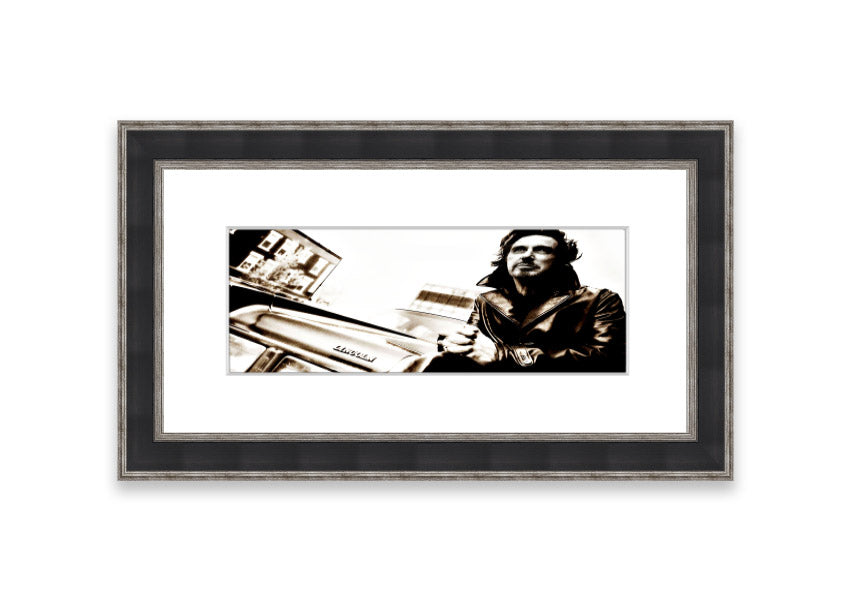 Framed print of Al Pacino Streets, showcasing vibrant colors and quality craftsmanship, ready to hang.