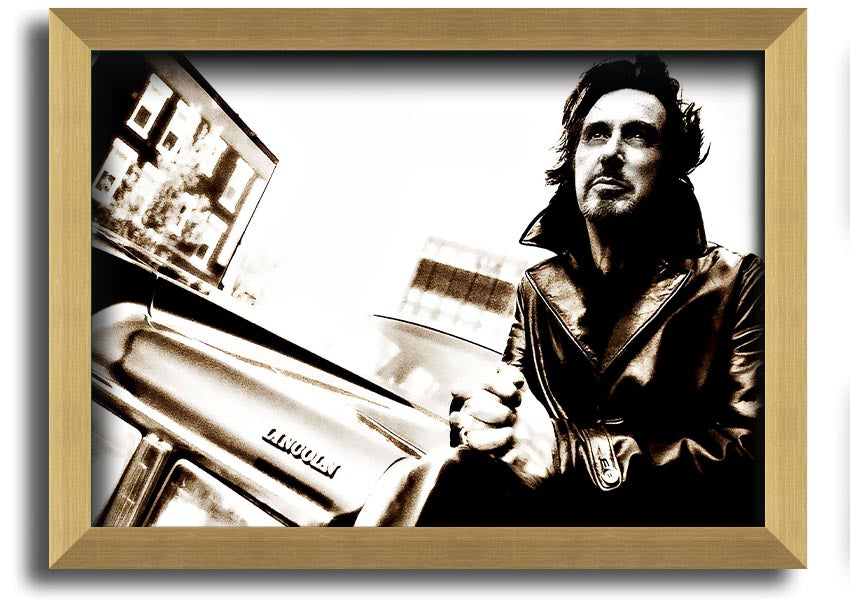 Framed print of Al Pacino Streets, showcasing vibrant colors and high-quality craftsmanship, ready to hang.