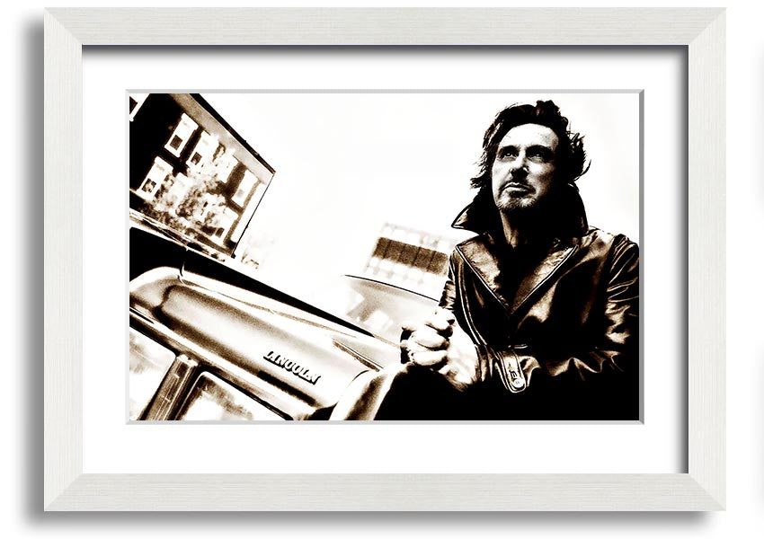 Framed print of Al Pacino Streets, showcasing vibrant colors and high-quality craftsmanship, ready to hang.