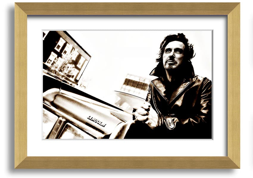 Framed print of Al Pacino Streets, showcasing vibrant colors and high-quality craftsmanship, ready to hang.