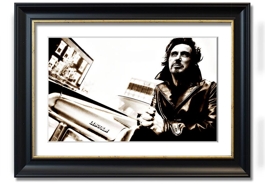 Framed print of Al Pacino Streets, showcasing vibrant colors and high-quality craftsmanship, ready to hang.