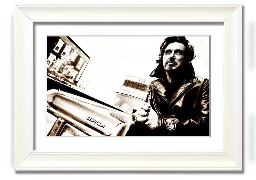 Framed print of Al Pacino Streets, showcasing vibrant colors and high-quality craftsmanship, ready to hang.