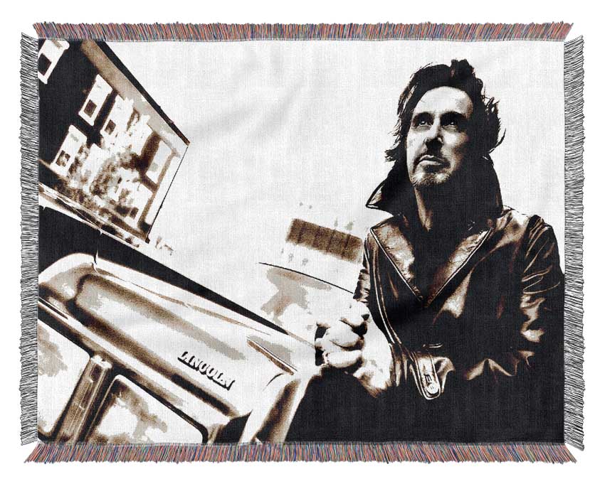 Al Pacino Streets throw blanket made of 100% cotton, featuring a luxurious thermal weave design, perfect for enhancing home decor.