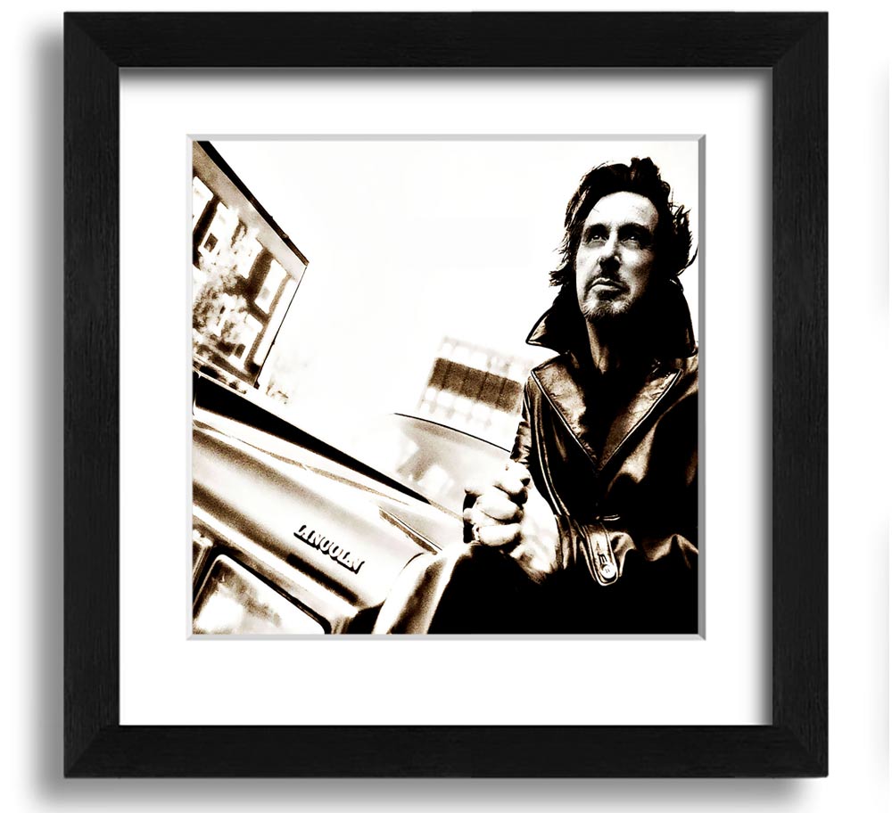 Al Pacino Streets Square Framed Print in a stylish frame, showcasing the iconic actor.