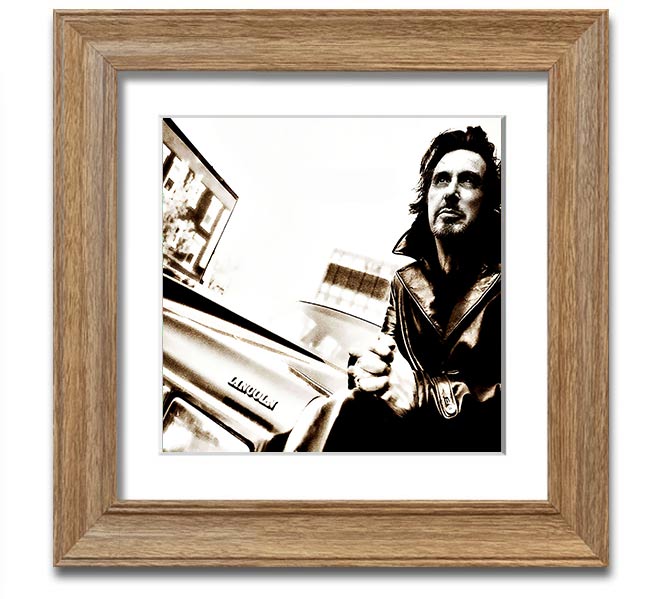 Al Pacino Streets Square Framed Print in a stylish frame, showcasing the iconic actor.