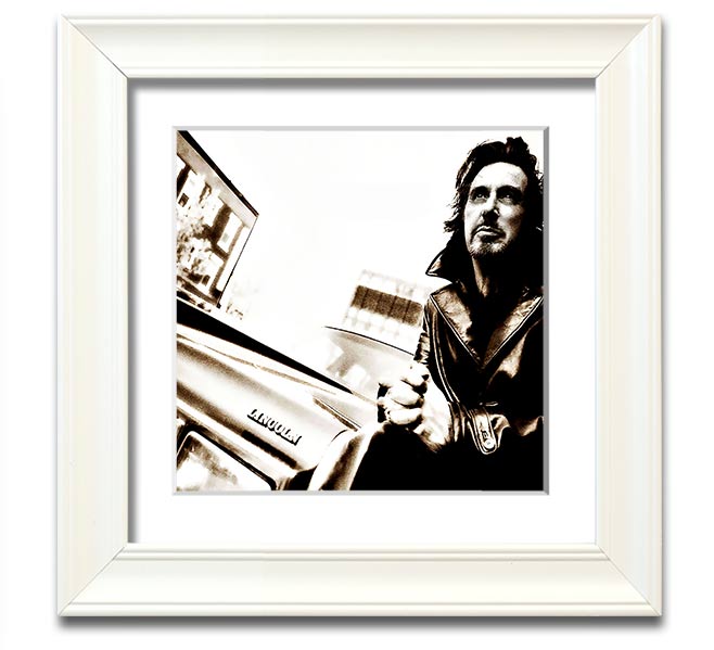 Al Pacino Streets Square Framed Print in a stylish frame, showcasing the iconic actor.