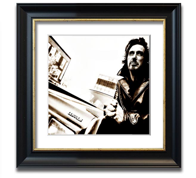 Al Pacino Streets Square Framed Print in a stylish frame, showcasing the iconic actor.