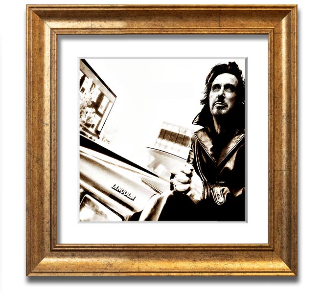 Al Pacino Streets Square Framed Print in a stylish frame, showcasing the iconic actor.