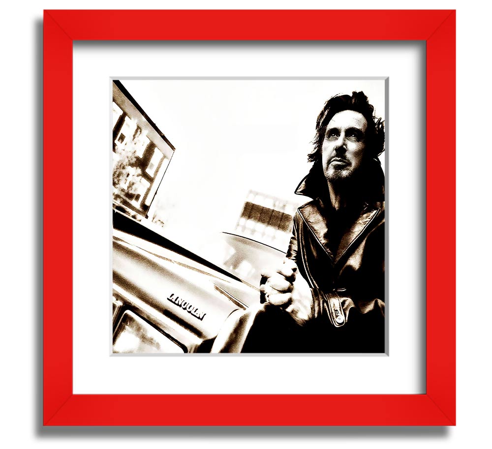 Al Pacino Streets Square Framed Print in a stylish frame, showcasing the iconic actor.