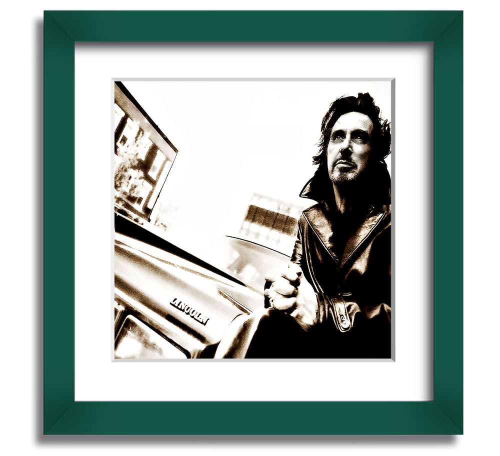 Al Pacino Streets Square Framed Print in a stylish frame, showcasing the iconic actor.