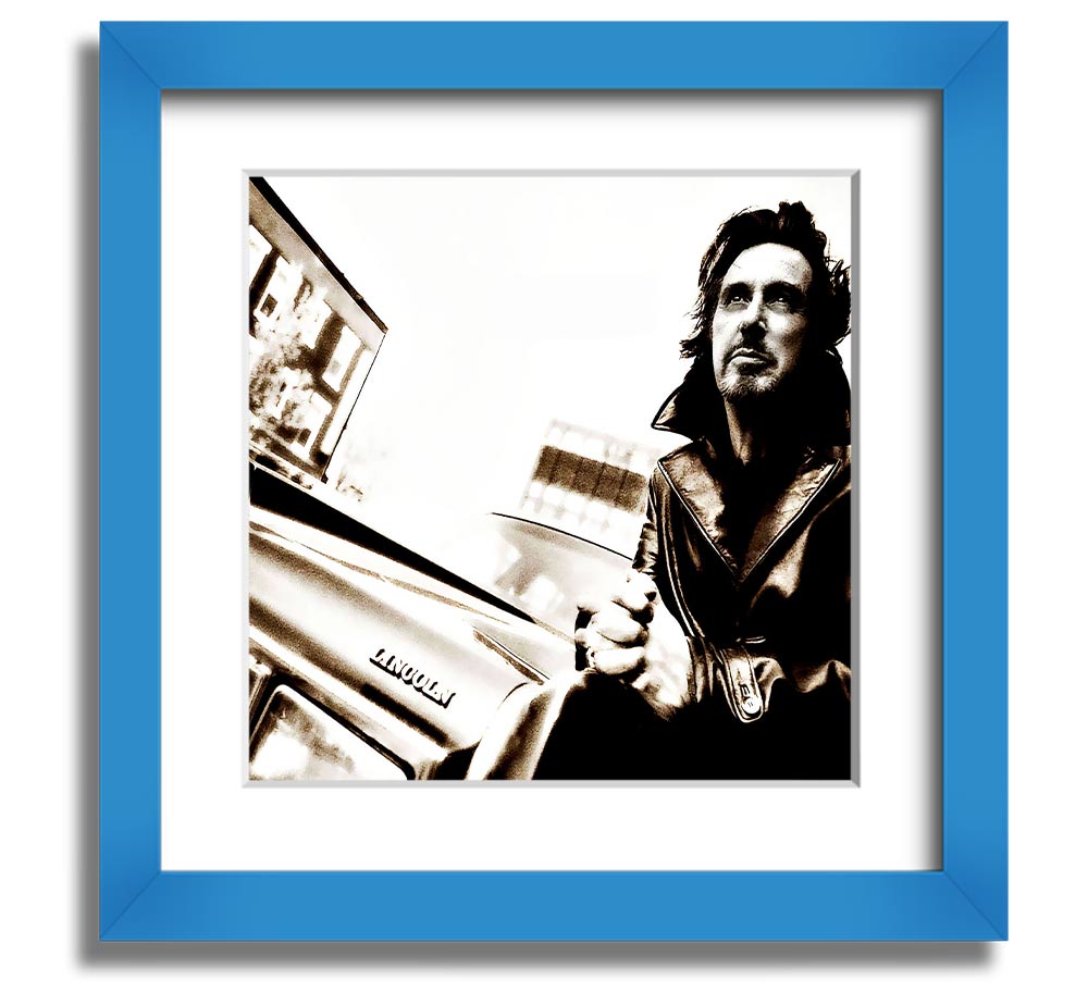 Al Pacino Streets Square Framed Print in a stylish frame, showcasing the iconic actor.