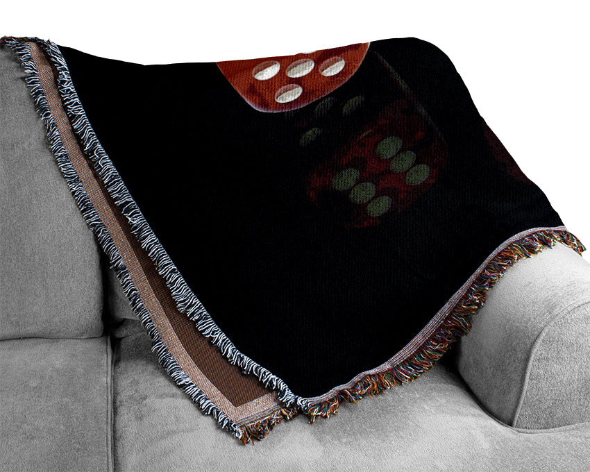 Luxurious All Sixes Dice blanket made from 100% cotton, featuring a thermal weave for breathability and a classic design suitable for any interior.