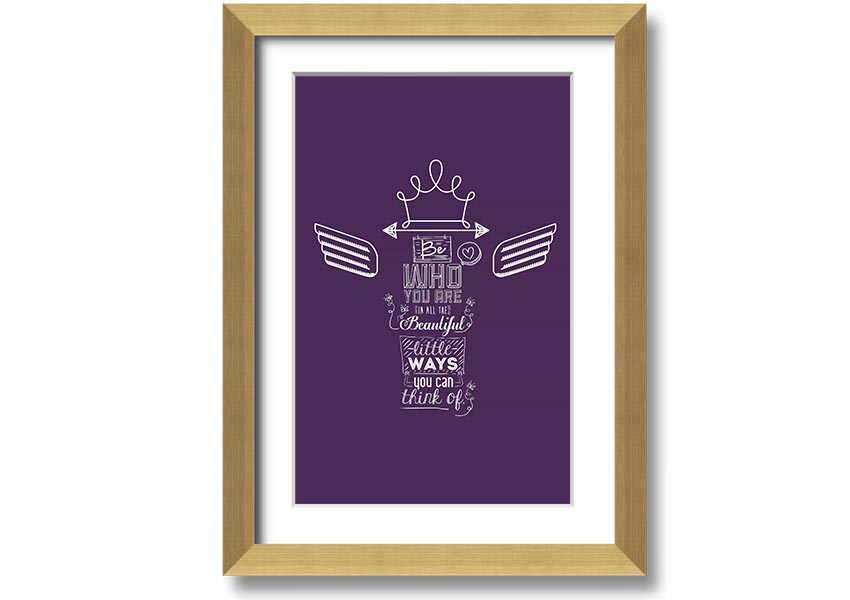 Framed print titled 'All The Beautiful Little Ways' showcasing elegant design and multiple frame color options.