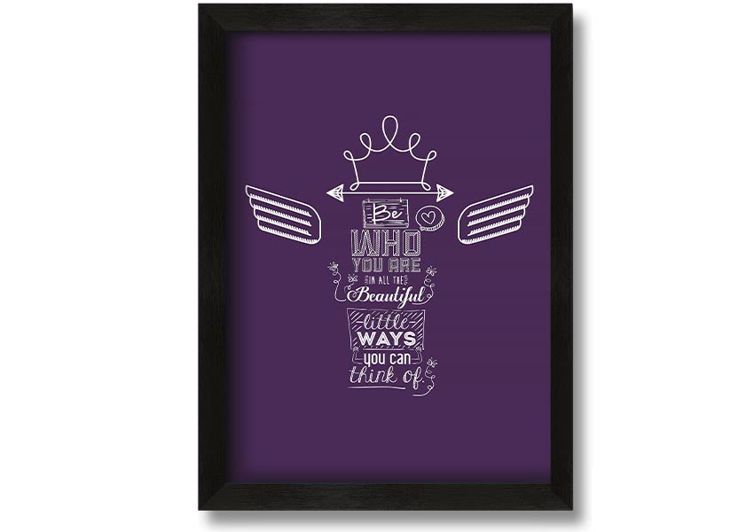 Framed print titled 'All The Beautiful Little Ways' showcasing elegant design and multiple frame color options.