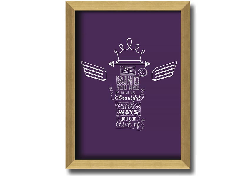 Framed print titled 'All The Beautiful Little Ways' showcasing elegant design and multiple frame color options.