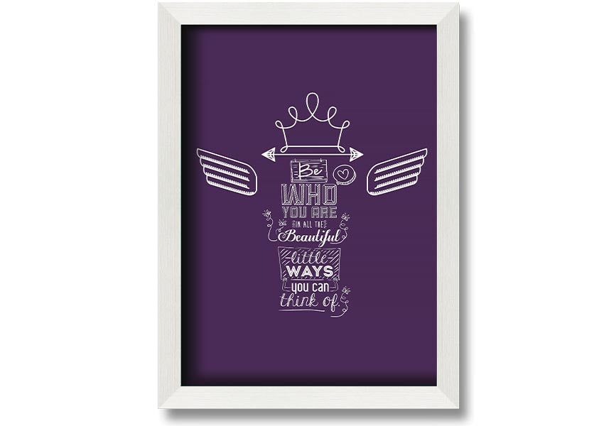 Framed print titled 'All The Beautiful Little Ways' showcasing elegant design and multiple frame color options.