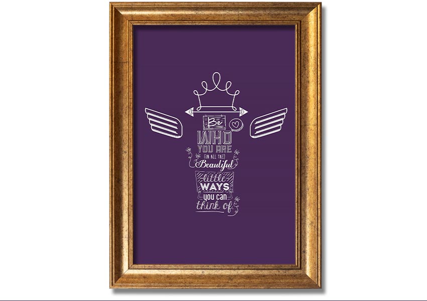 Framed print titled 'All The Beautiful Little Ways' showcasing elegant design and multiple frame color options.