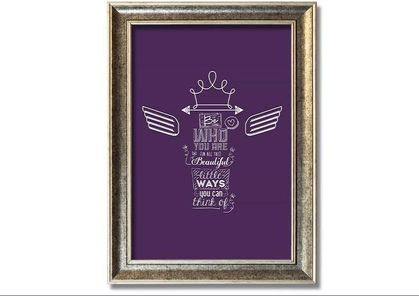 Framed print titled 'All The Beautiful Little Ways' showcasing elegant design and multiple frame color options.