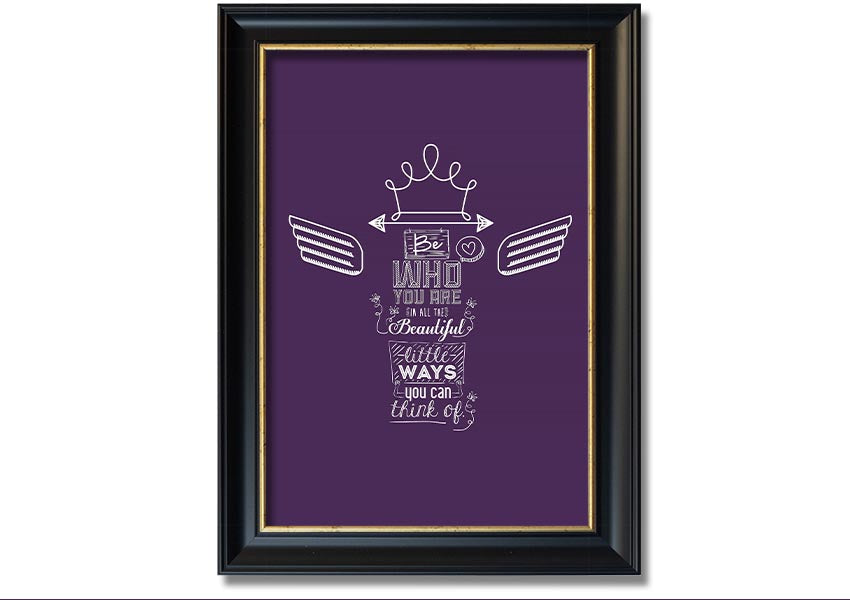 Framed print titled 'All The Beautiful Little Ways' showcasing elegant design and multiple frame color options.