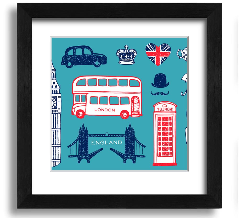 All The Things To Love In The City 3 framed print showcasing urban life, available in various frame colors, handmade in the UK.