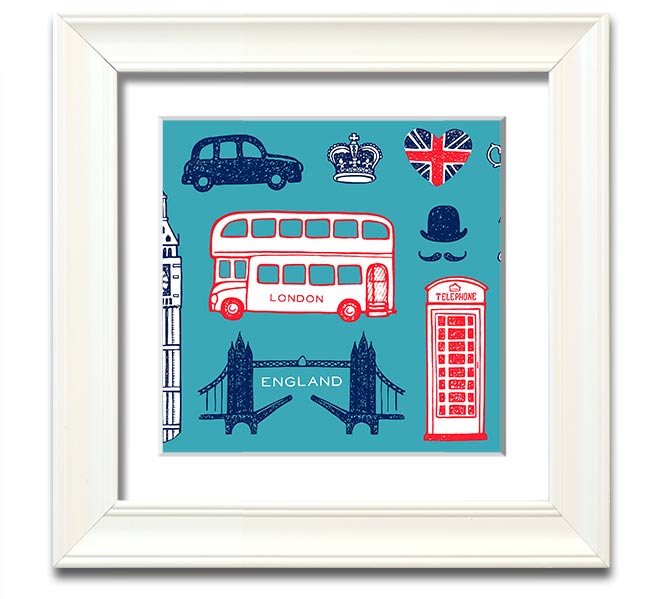 All The Things To Love In The City 3 framed print showcasing urban life, available in various frame colors, handmade in the UK.