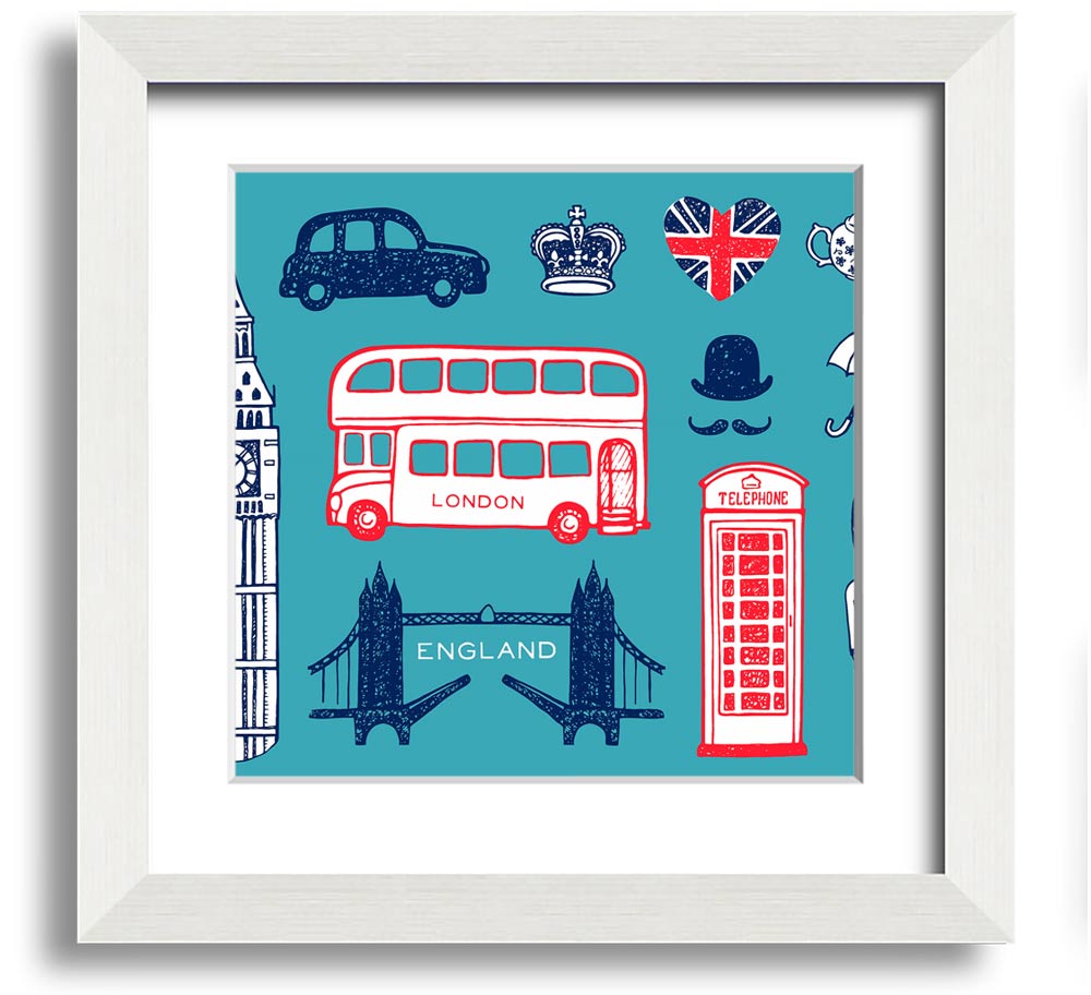 All The Things To Love In The City 3 framed print showcasing urban life, available in various frame colors, handmade in the UK.