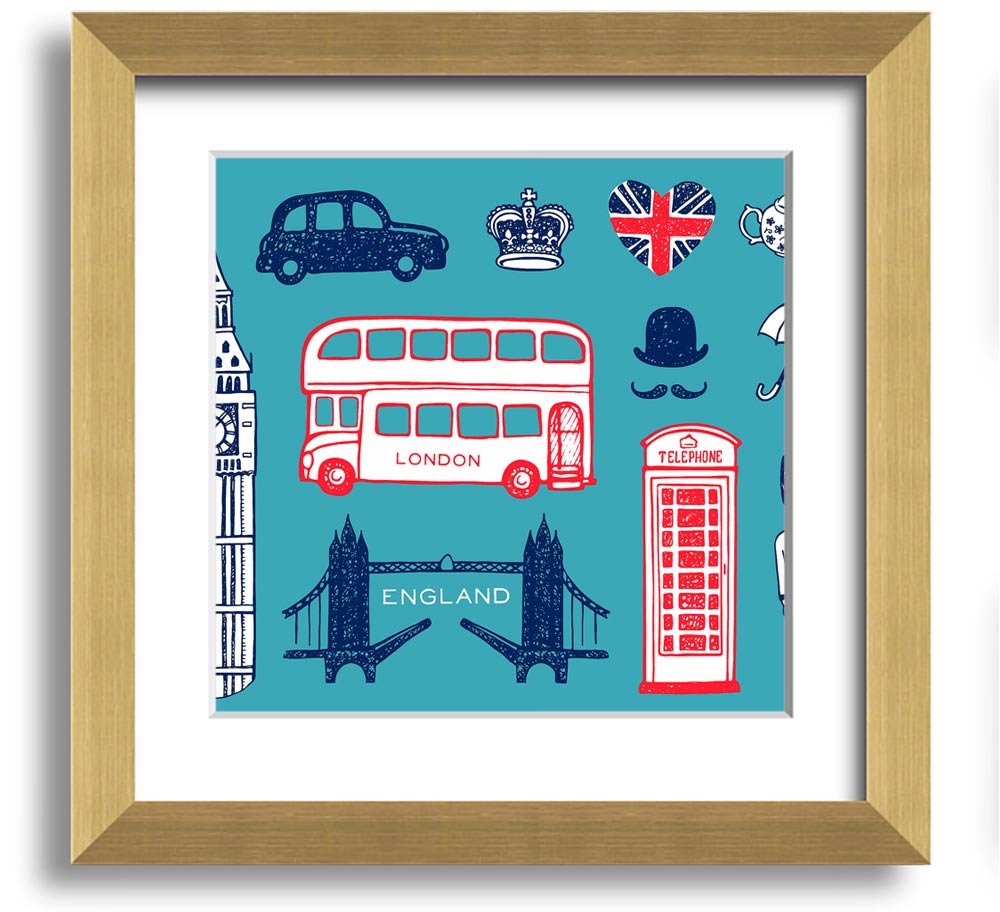 All The Things To Love In The City 3 framed print showcasing urban life, available in various frame colors, handmade in the UK.