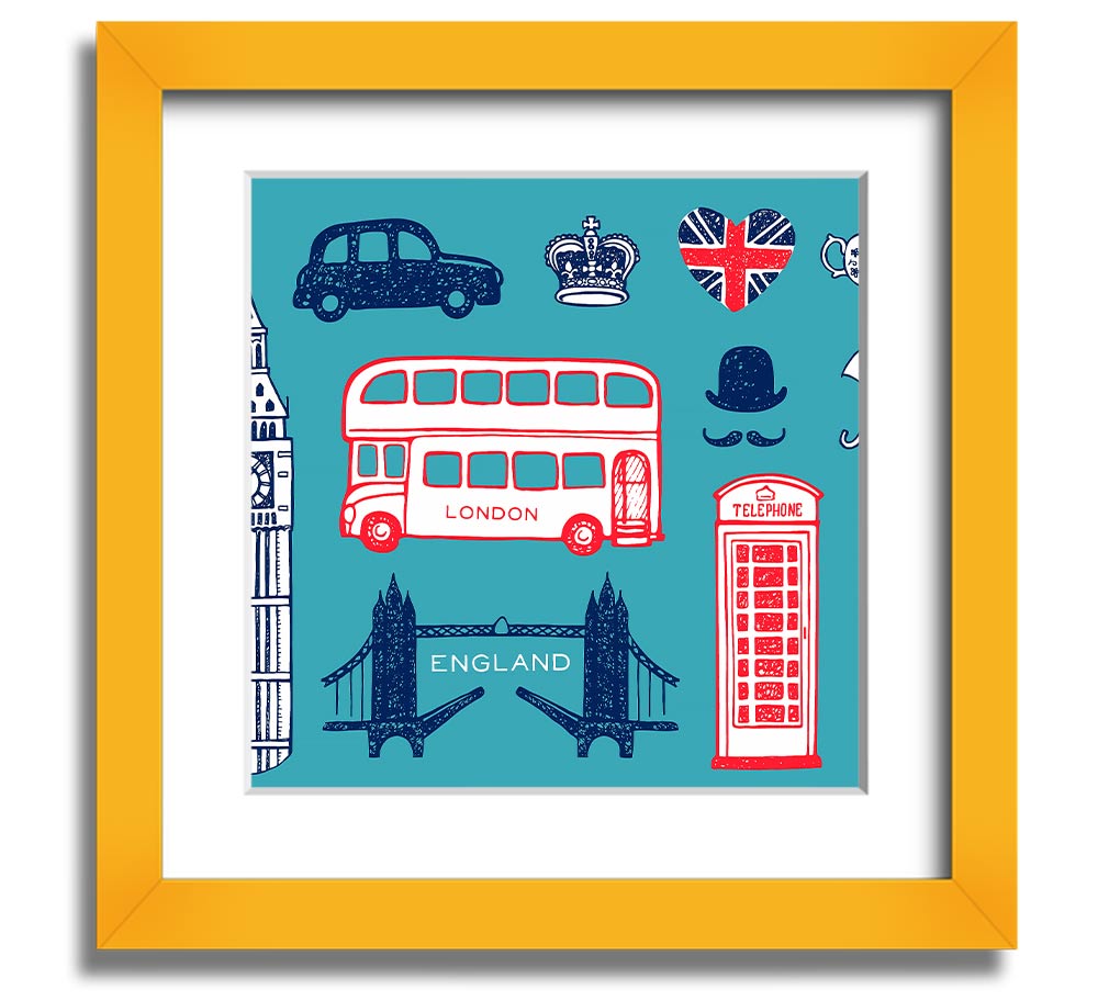 All The Things To Love In The City 3 framed print showcasing urban life, available in various frame colors, handmade in the UK.