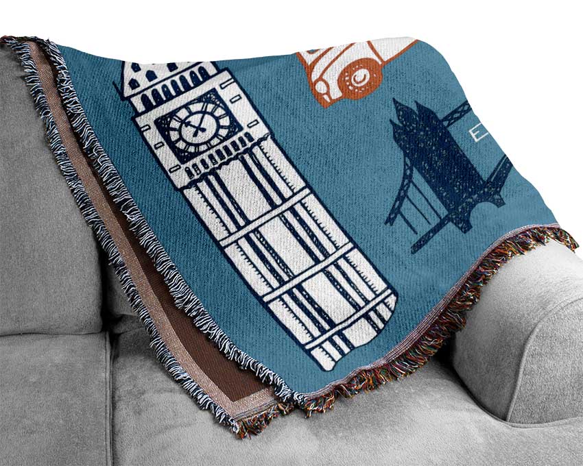 Luxurious All The Things To Love In The City 3 throw blanket made from 100% cotton, featuring a thermal weave design for breathability and comfort.