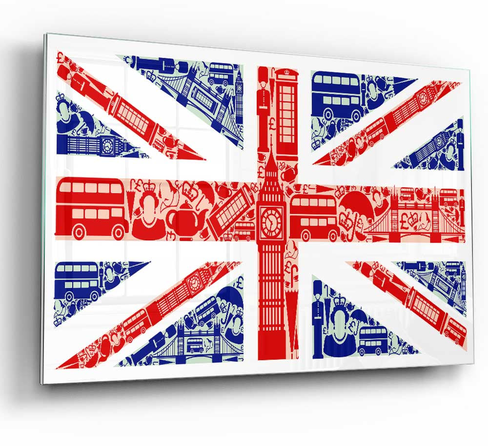 All The Things To Love In The City 4 glass print featuring vibrant urban art, perfect for modern home decor.