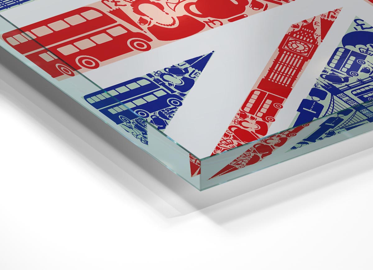 All The Things To Love In The City 4 glass print featuring vibrant urban art, perfect for modern home decor.