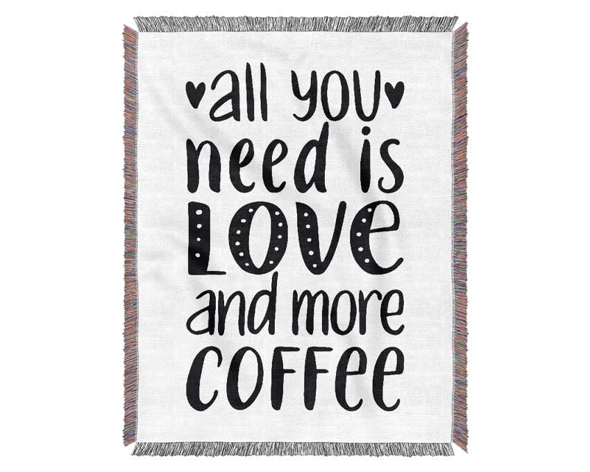 All You Need Is Love Coffee throw blanket made from 100% cotton, featuring a luxurious thermal weave in a rich color, perfect for cozying up.