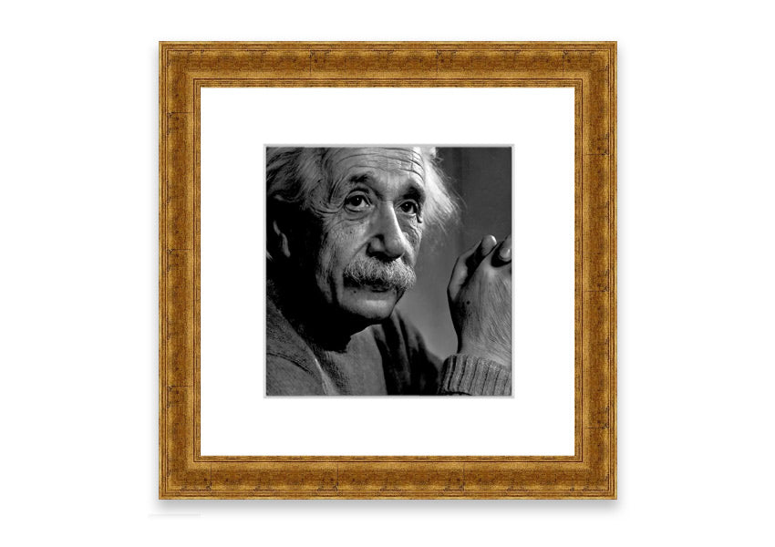 Framed print featuring Albert Einstein's quote about imagination, available in various colors.