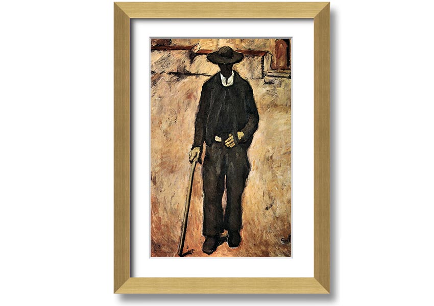 Framed print of Albin Egger-Lienz's Blind artwork, showcasing vibrant colors and intricate details, ready to hang.