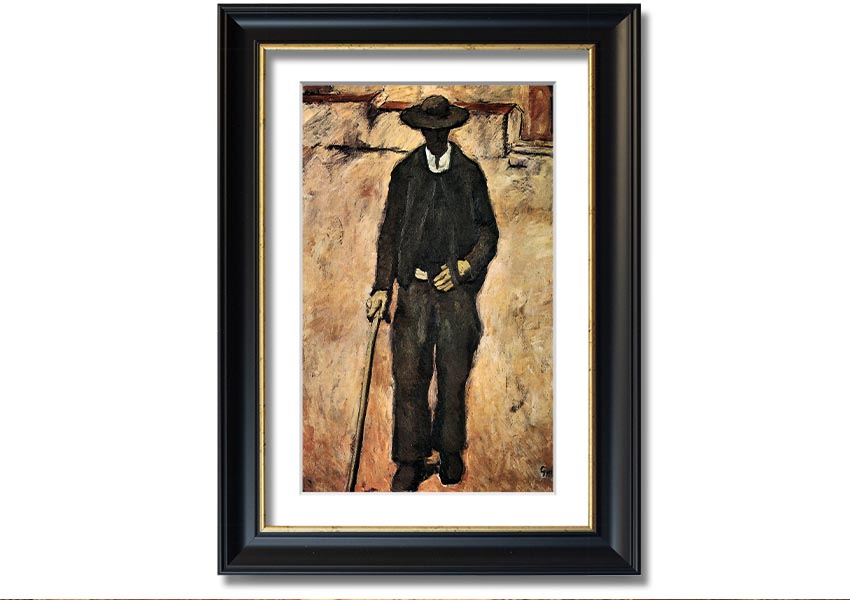 Framed print of Albin Egger-Lienz's Blind artwork, showcasing vibrant colors and intricate details, ready to hang.