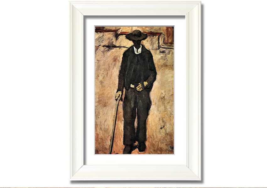 Framed print of Albin Egger-Lienz's Blind artwork, showcasing vibrant colors and intricate details, ready to hang.