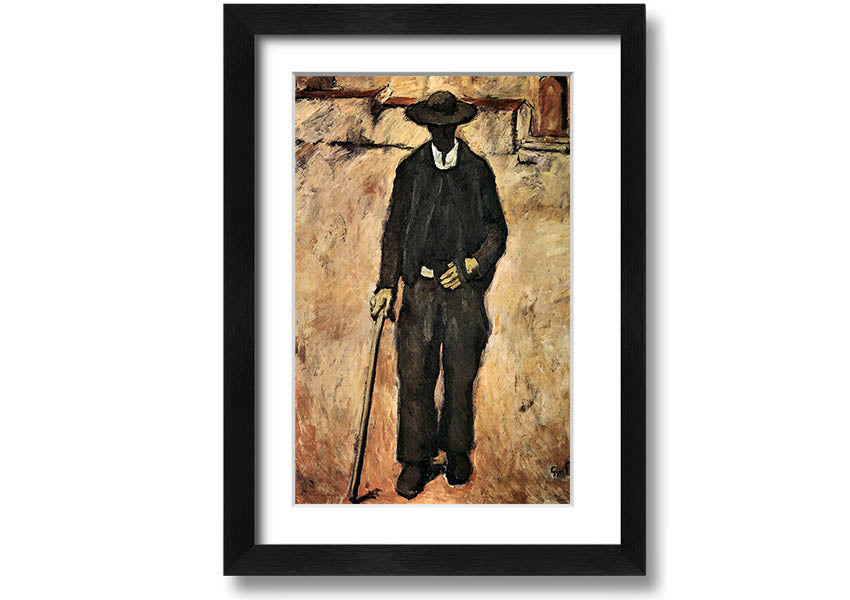 Framed print of Albin Egger-Lienz's Blind artwork, showcasing vibrant colors and intricate details, ready to hang.