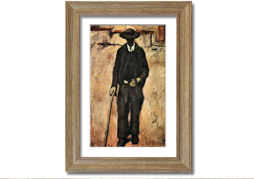 Framed print of Albin Egger-Lienz's Blind artwork, showcasing vibrant colors and intricate details, ready to hang.