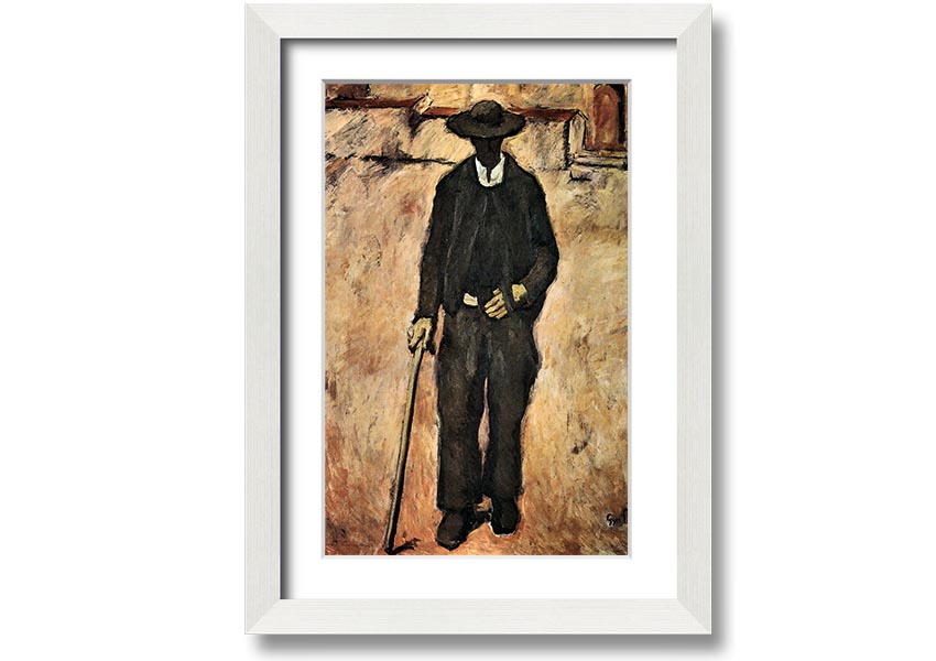 Framed print of Albin Egger-Lienz's Blind artwork, showcasing vibrant colors and intricate details, ready to hang.